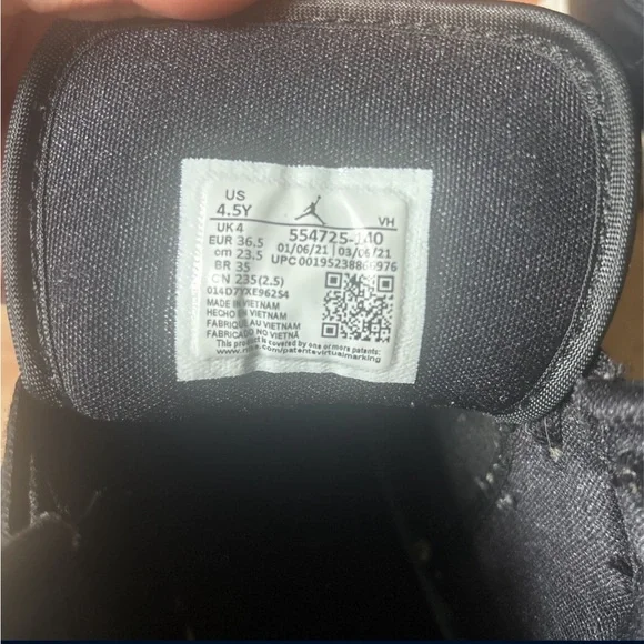 jordan 1 mid white black racer blue (gs) kids - Picture 4 of 4